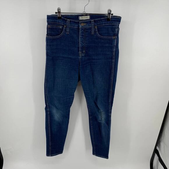 Madewell 10" High-Rise Skinny Jeans Lucille Dark Wash Denim Size 29 - Picture 5 of 15